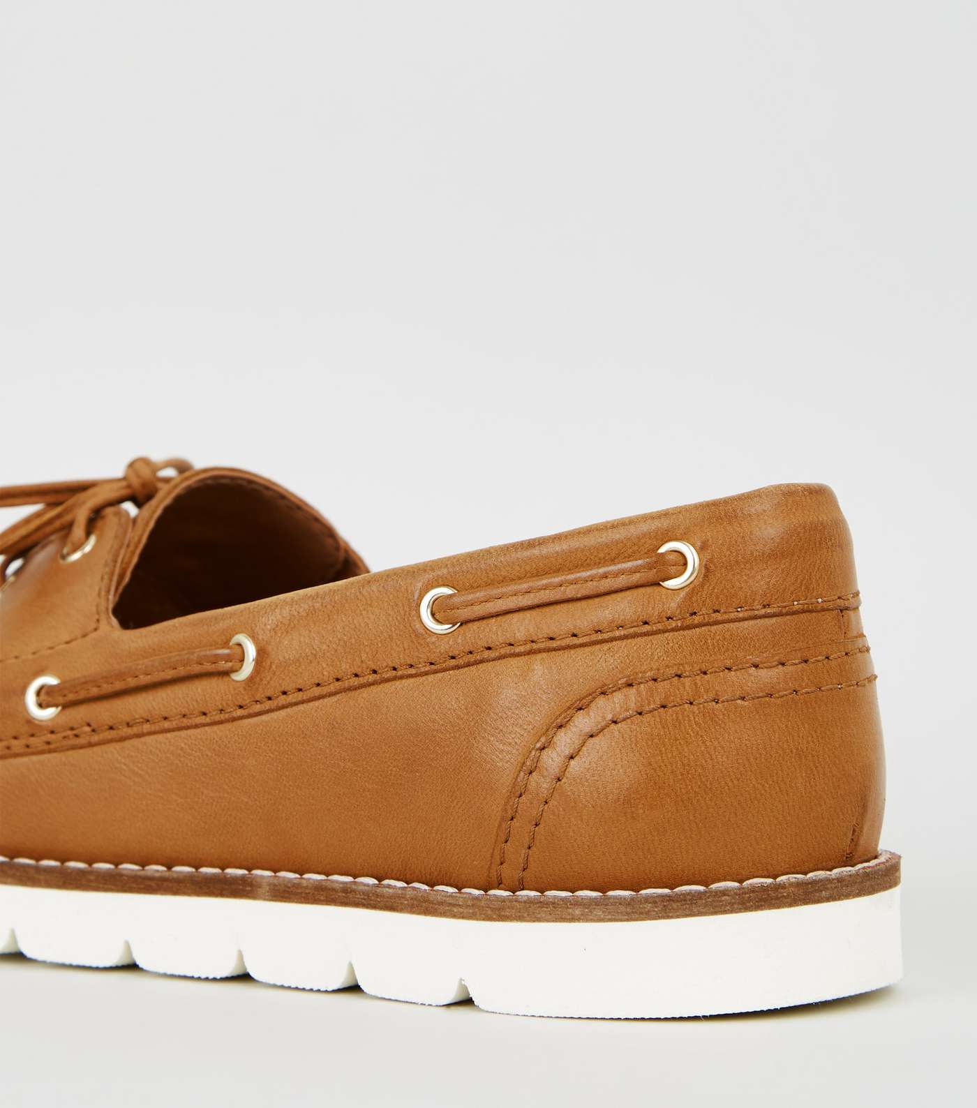 Tan Leather Boat Shoes Image 4