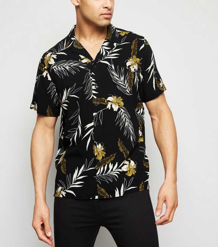 black tropical shirt