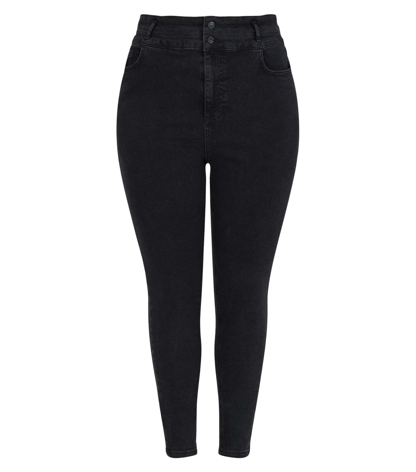 Curves Black 'Lift & Shape' High Waist Yazmin Skinny Jeans Image 5