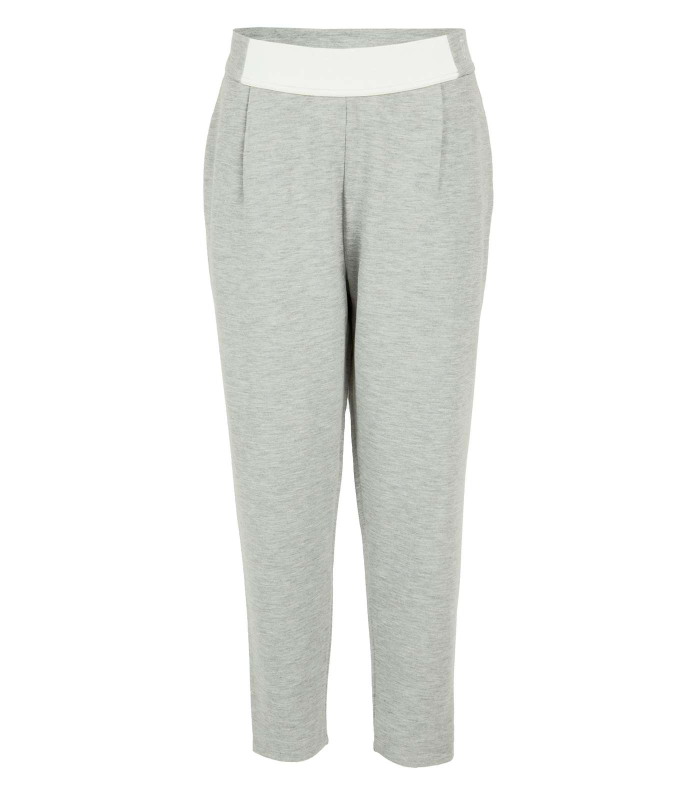 Till We Cover Pale Grey Contrast Waist Joggers Image 4