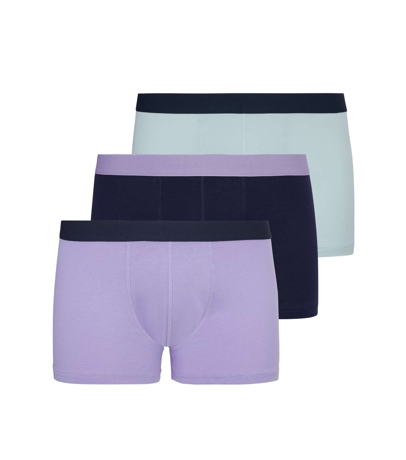 3 Pack Mint Green and Purple Trunks Image 2