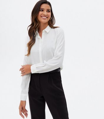 White Long Sleeve Button Up Shirt | New 