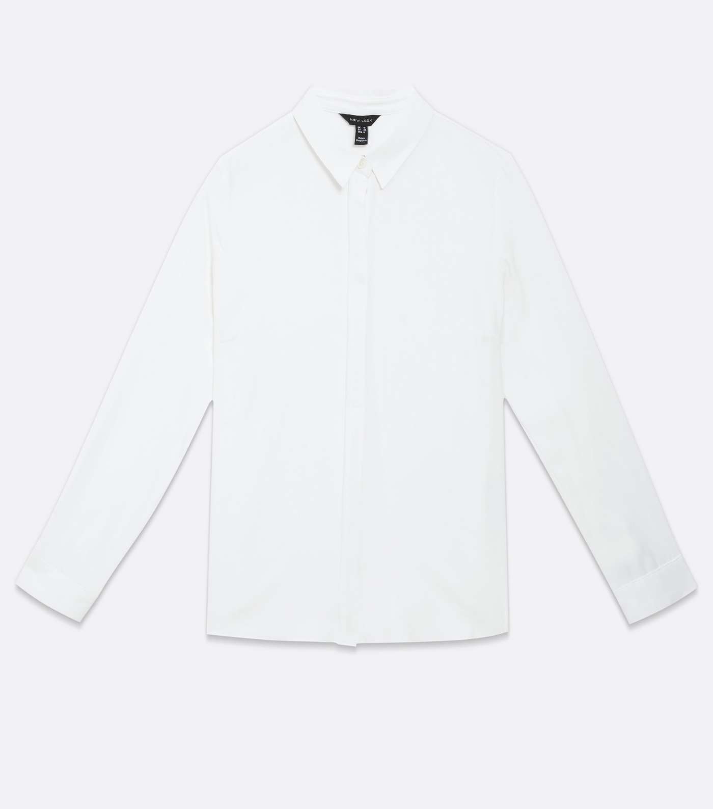 White Long Sleeve Button Up Shirt Image 5