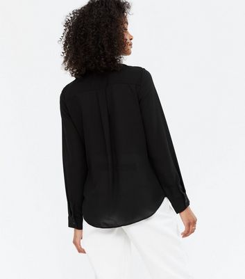 Black Long Sleeve Button Up Shirt | New 