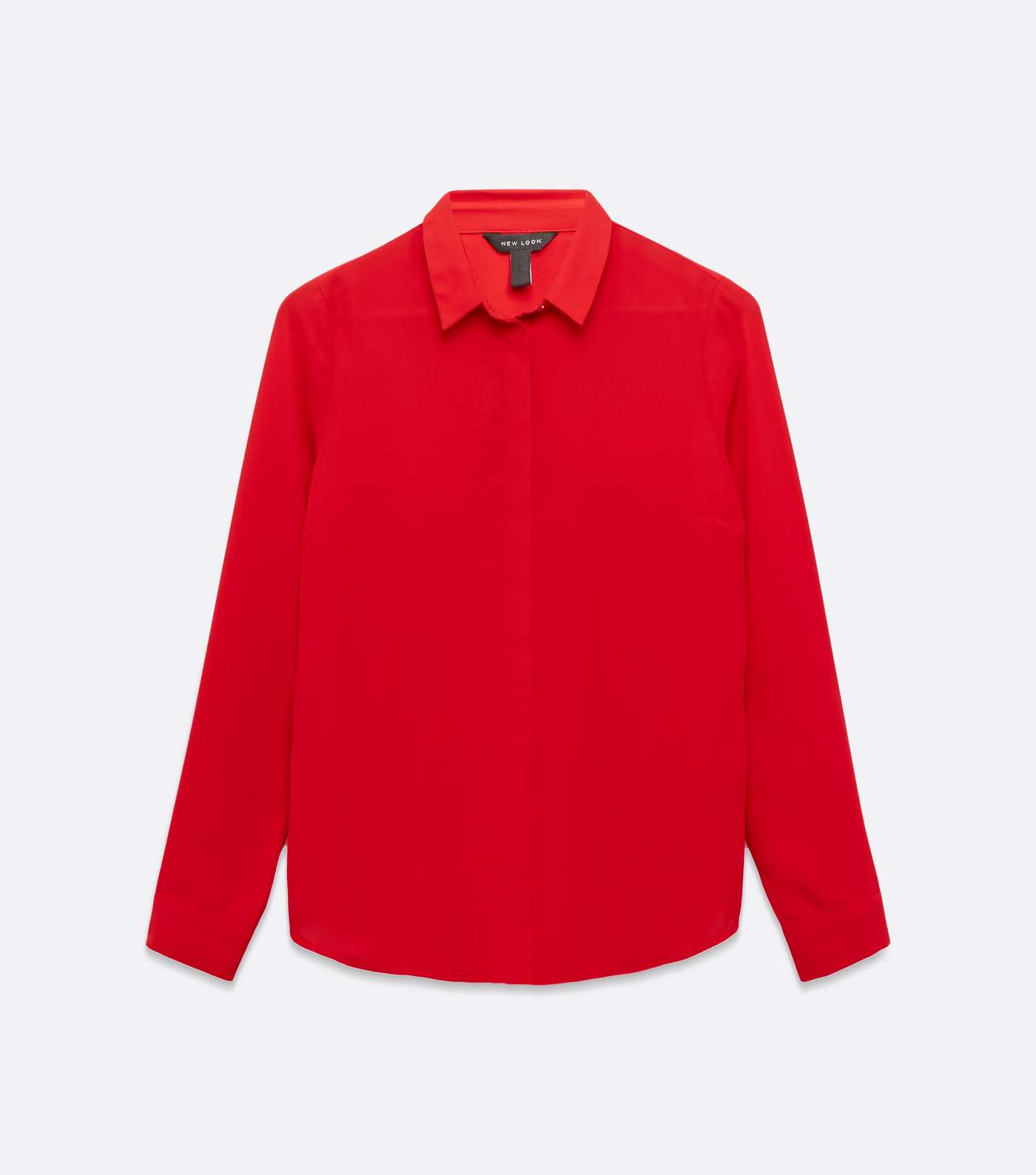Red Long Sleeve Button Up Shirt Image 5