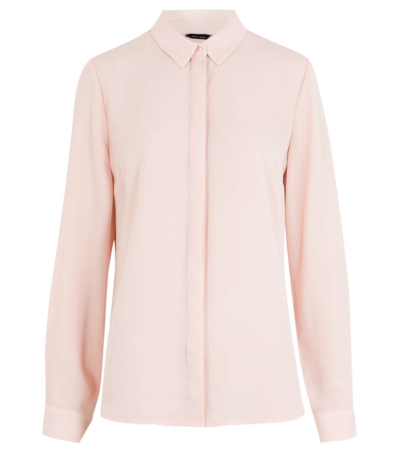 Pale Pink Long Sleeve Button Up Shirt