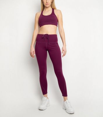 dark purple sports bra