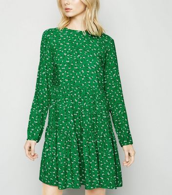 new look green ditsy dress