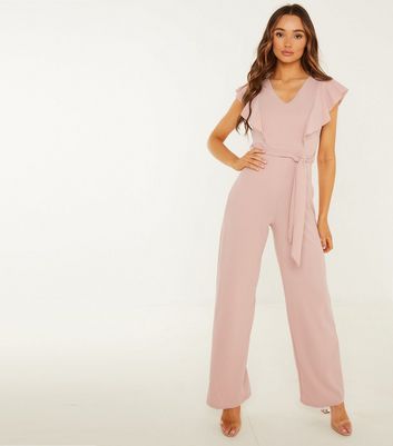 Dusty pink store jumpsuit new look