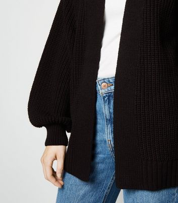 new look long black cardigan