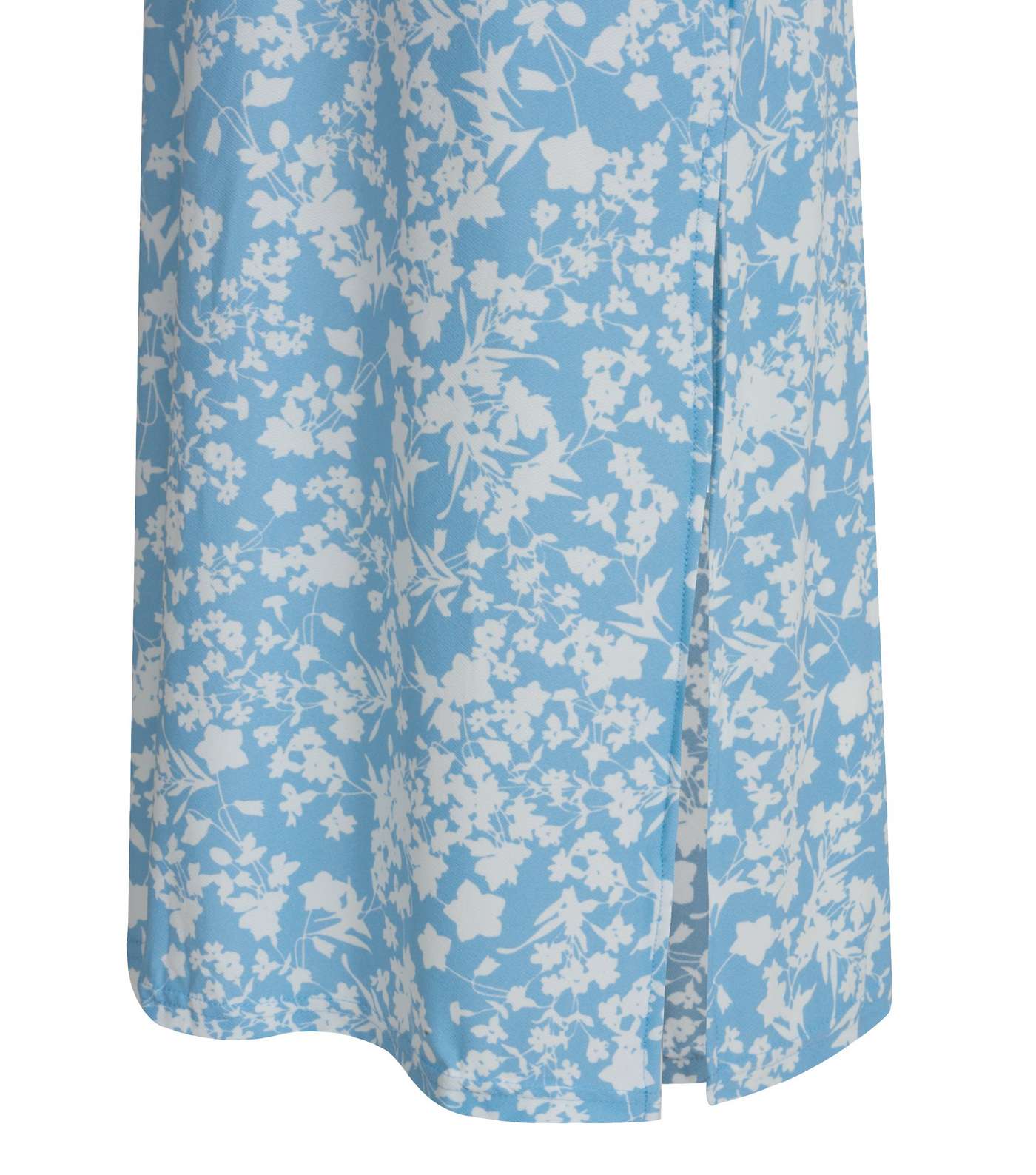 Blue Vanilla Pale Blue Floral Tea Midi Dress Image 7