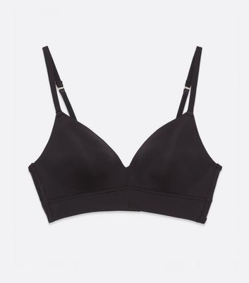 Black Non Wired Plunge Bra | New Look