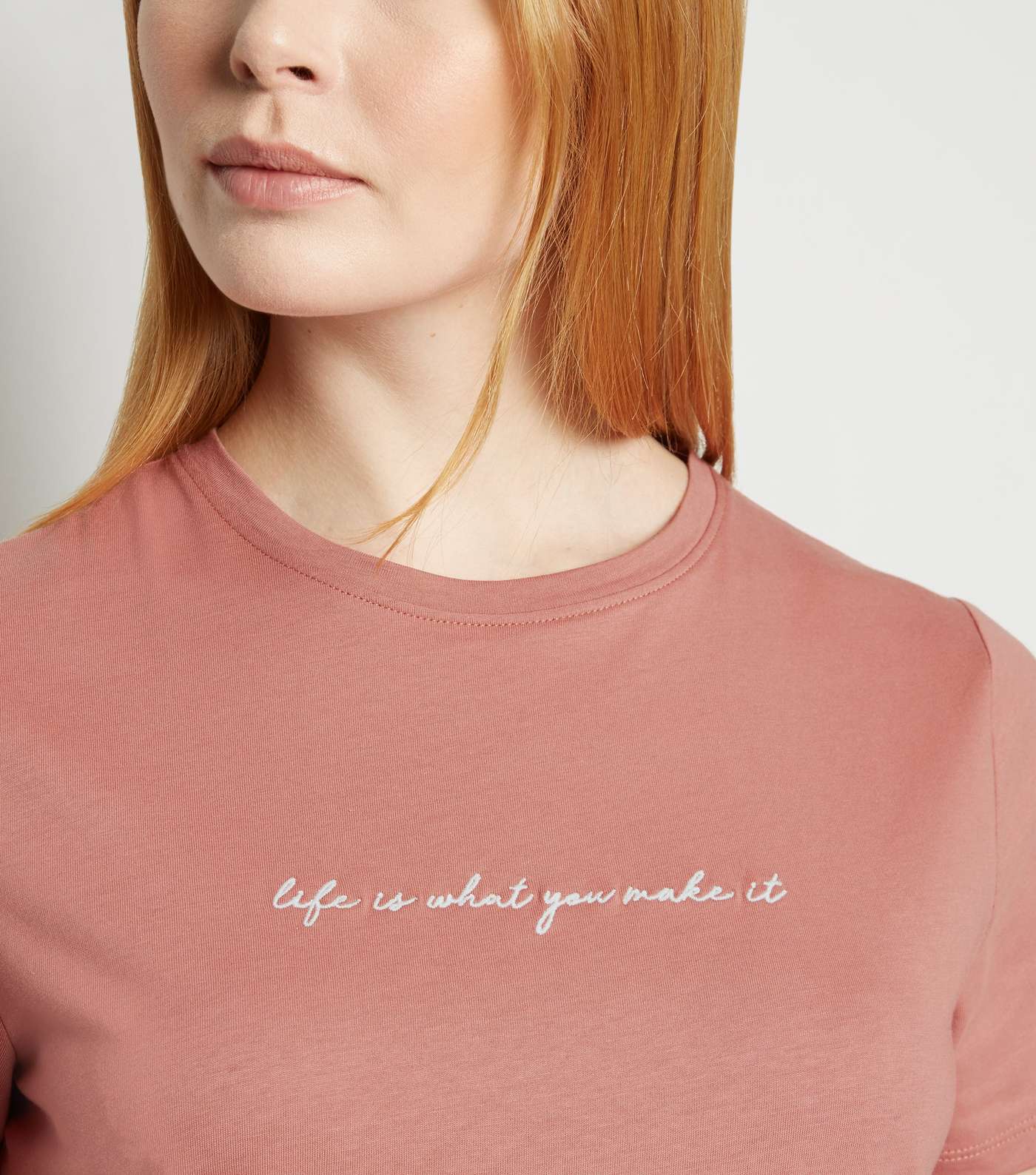 Mid Pink Positive Slogan T-Shirt Image 5