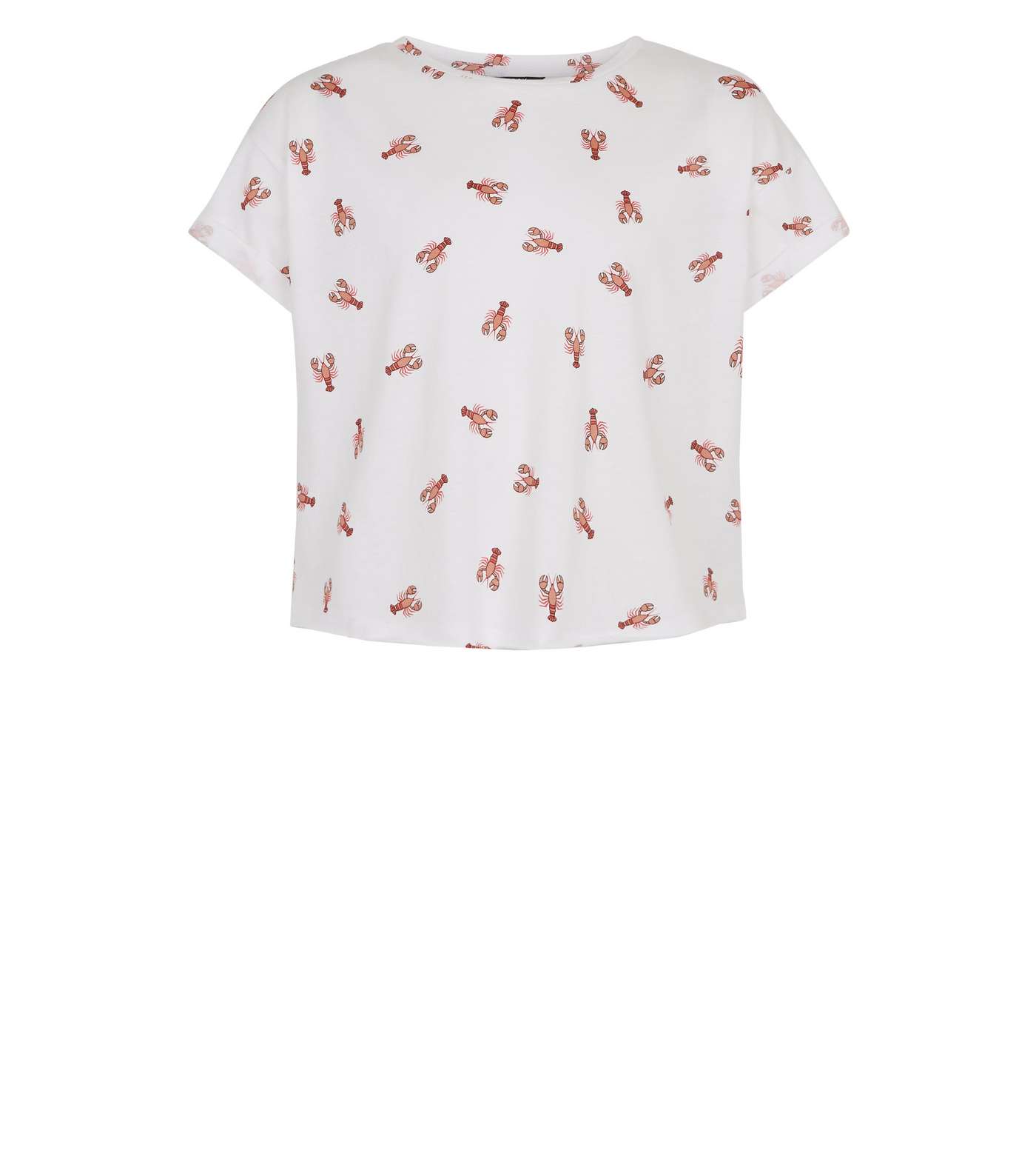 Girls White Lobster Print T-Shirt Image 4