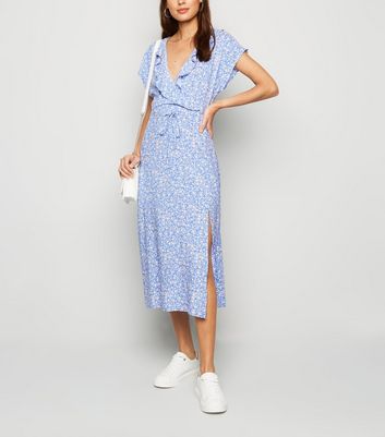 new look blue floral dress