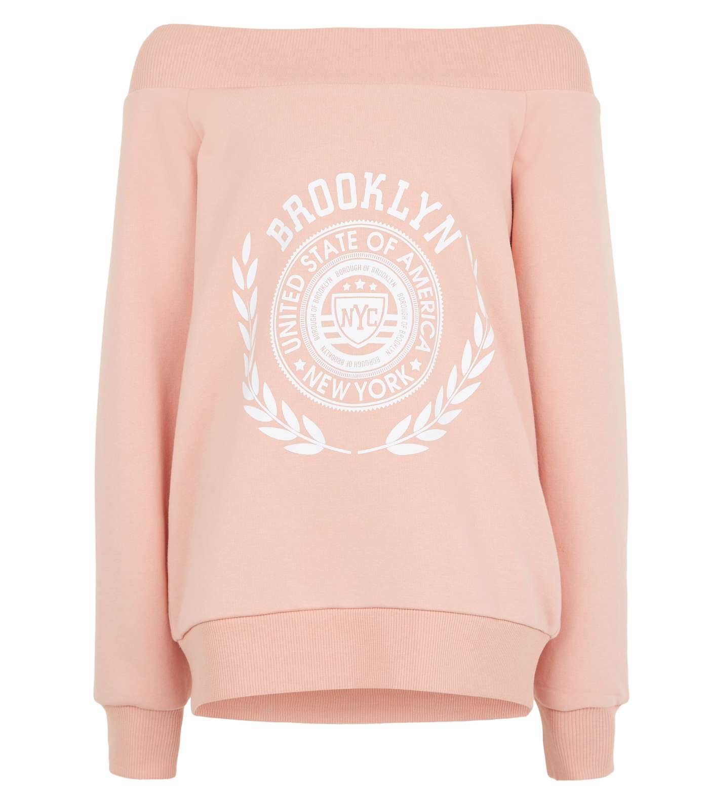 Girls Pink Bardot Slogan Sweatshirt Image 4