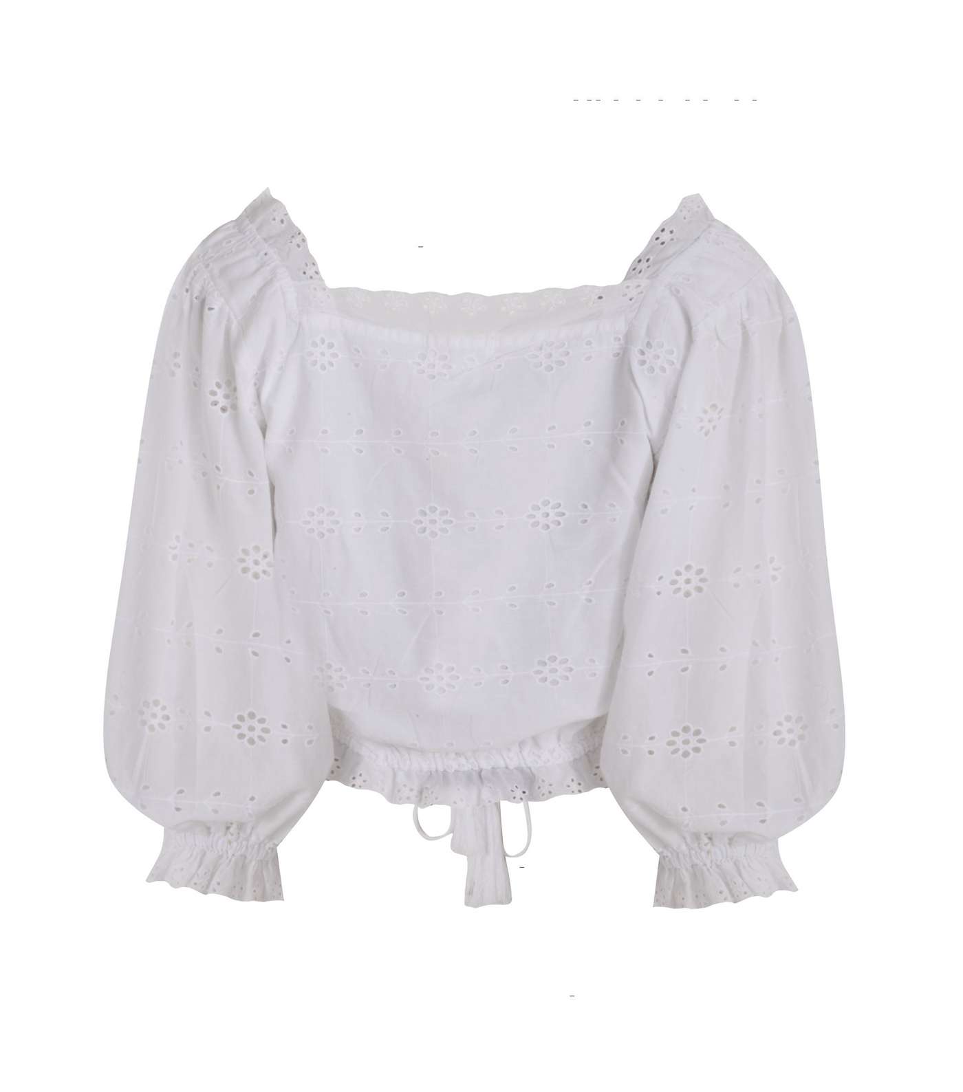 Urban Bliss White Broderie Puff Sleeve Top Image 2