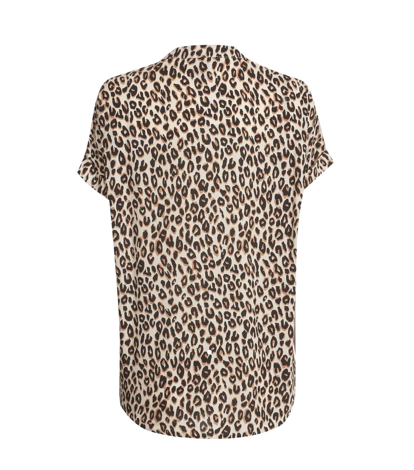 Maternity Cream Leopard Print Short Sleeve Shirt Image 2