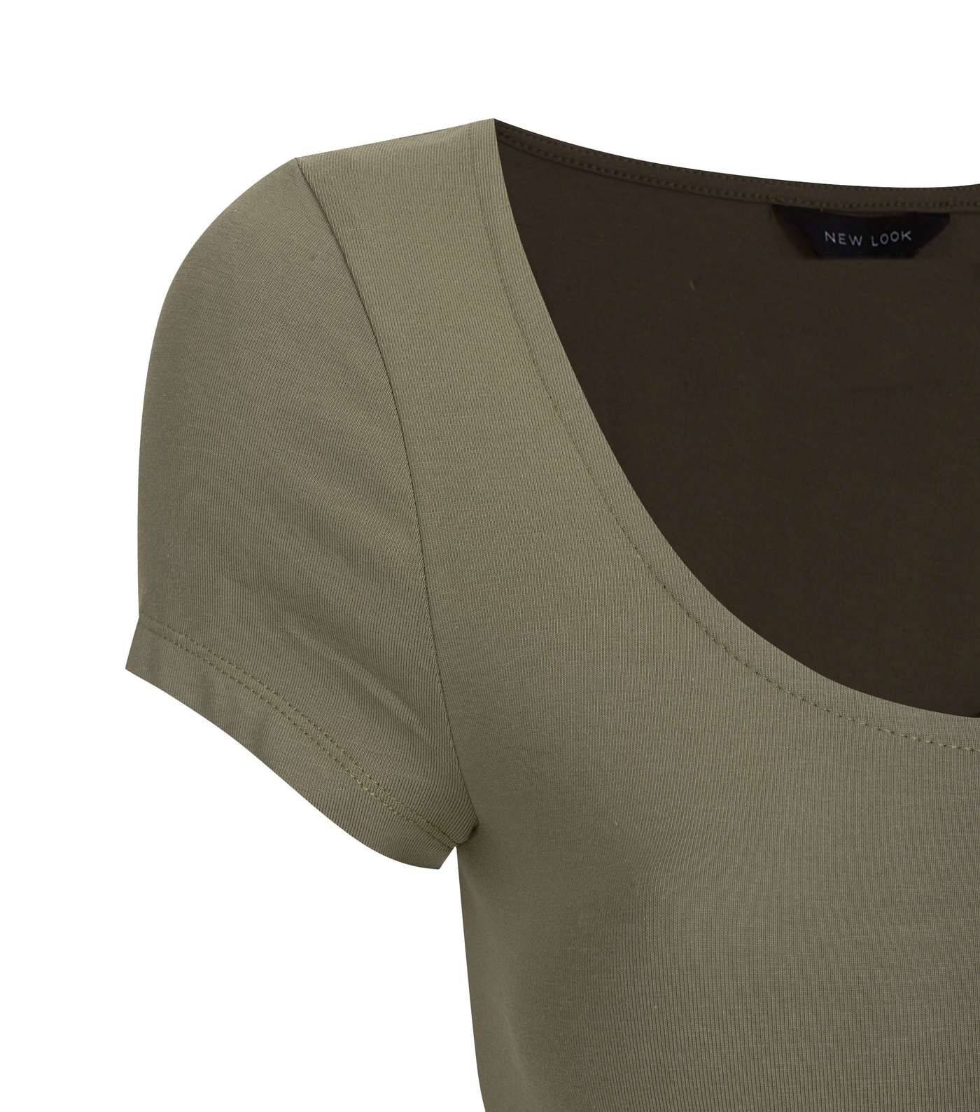Khaki Cap Sleeve Bodysuit Image 3