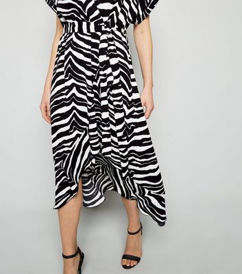 zebra wrap dress