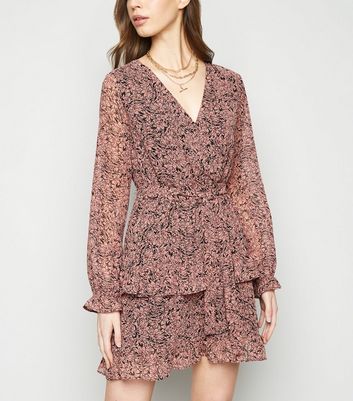 floral chiffon dresses with sleeves