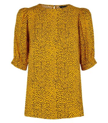 Mustard cheap spotty blouse