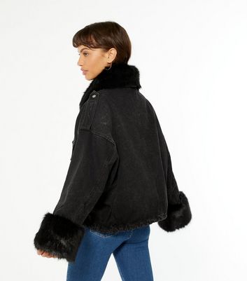 black denim jacket roses