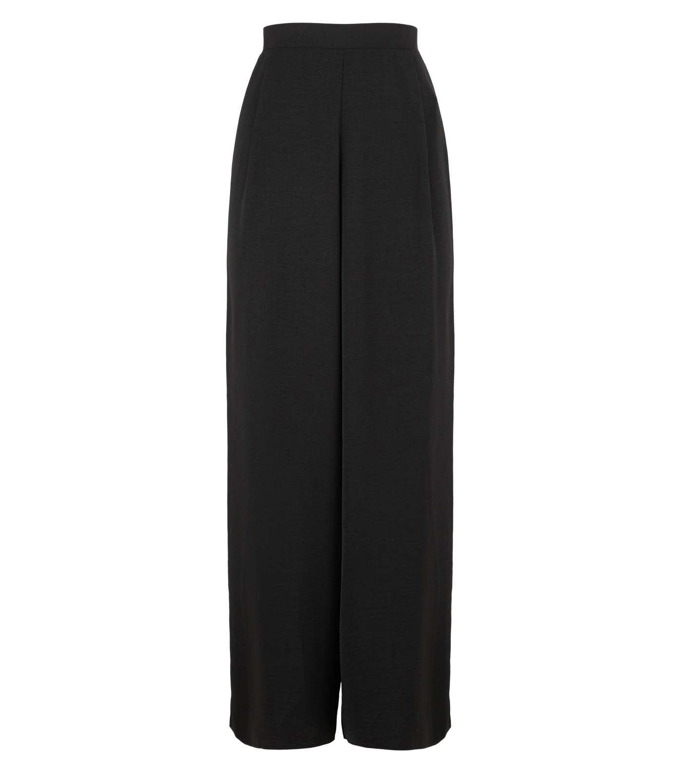 Black Wide Leg Elasticated Waist Trousers Image 4