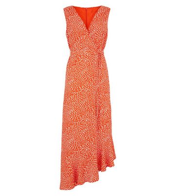 orange spot dress