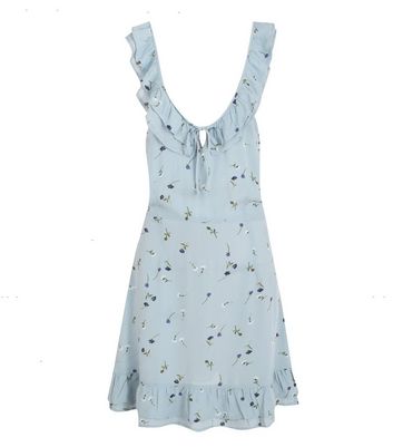 new look blue flower dress