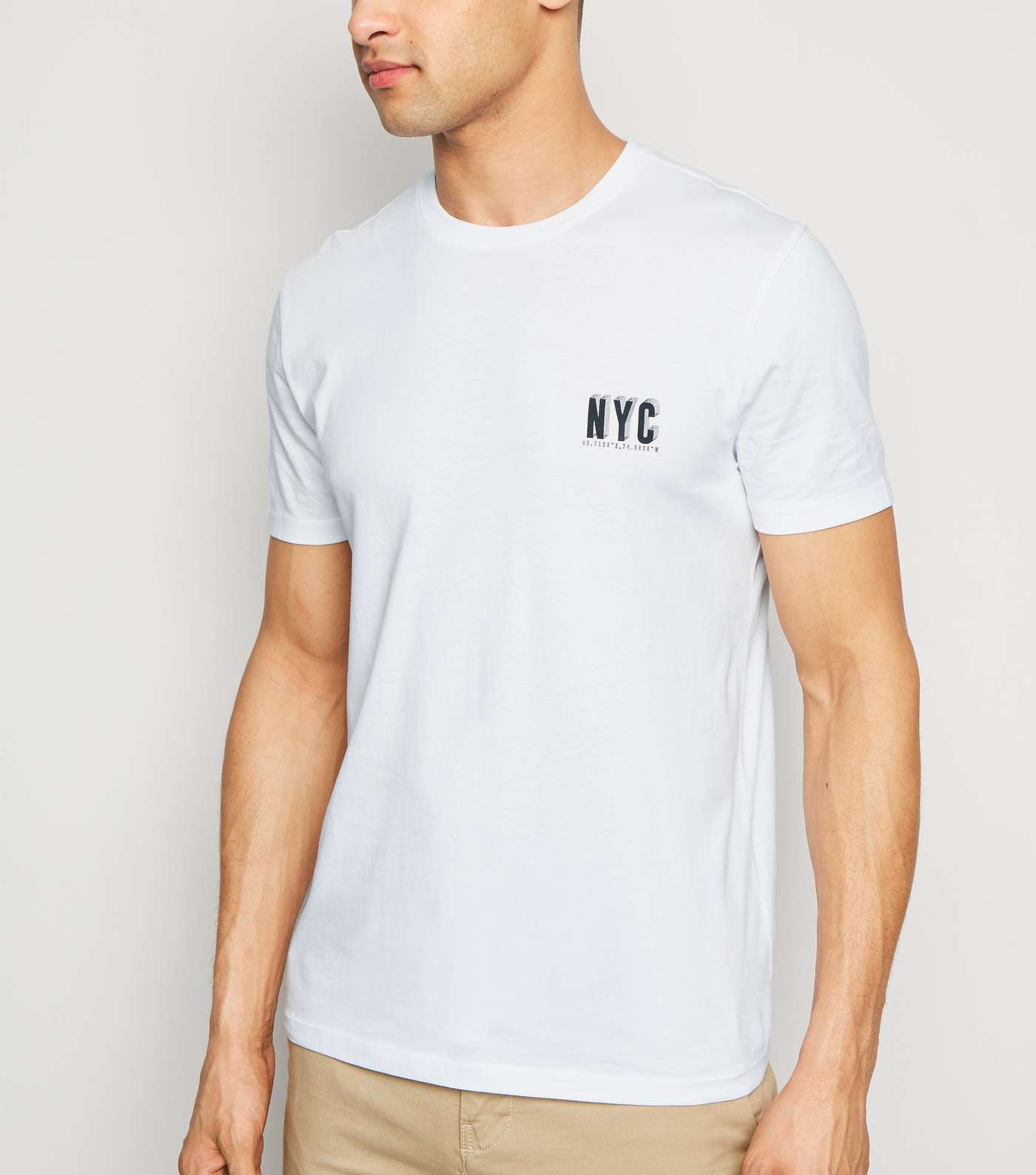 White NYC Slogan T-Shirt