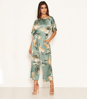 satin floral jumpsuit