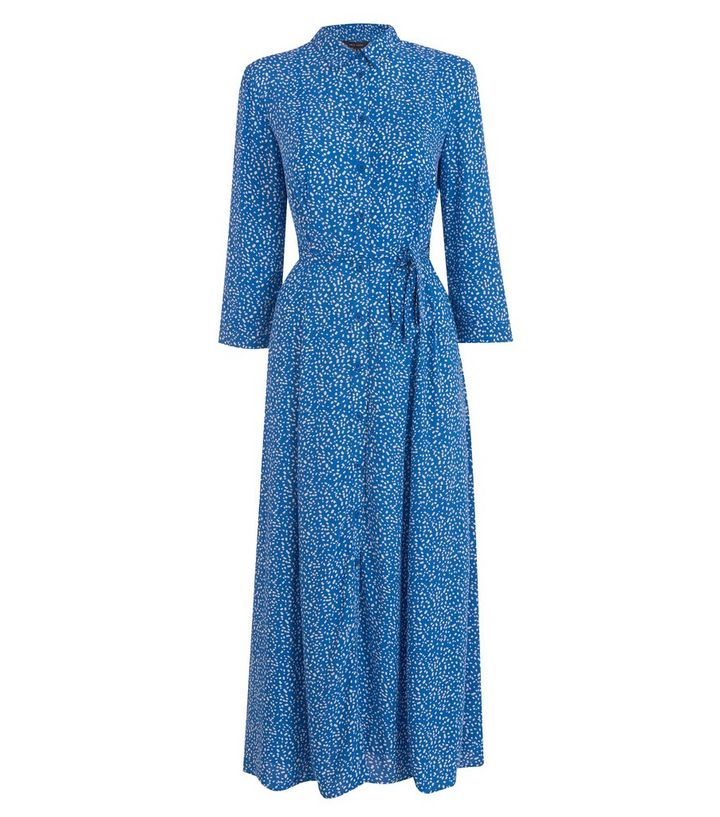 New Look Light Blue Floral Flounce Lace Skater Dress 33