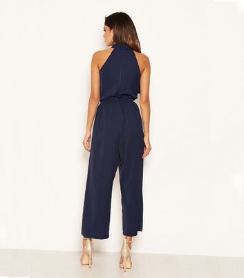 navy cut out jumpsuit