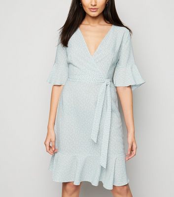 new look blue wrap dress