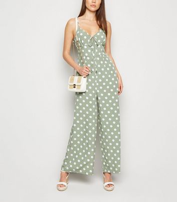 Brave soul store polka dot jumpsuit