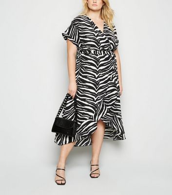 zebra wrap dress