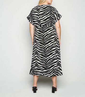 new look zebra midi dress