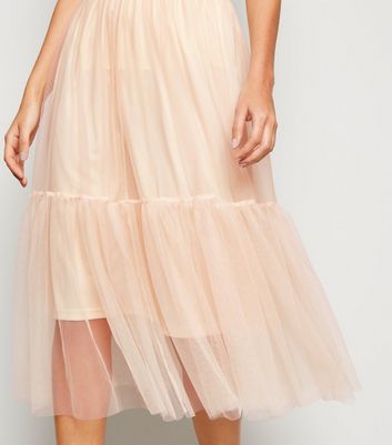 Tulle midi skirt new cheap look