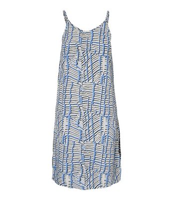 Noisy May Blue Line Print Slip Dress | New Look