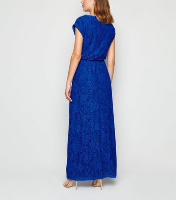 bright blue maxi dress