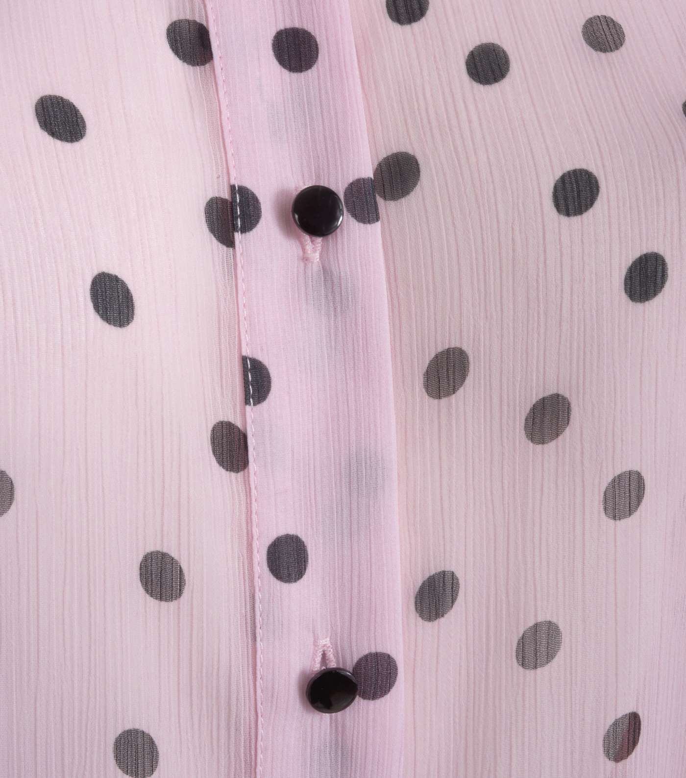 Pink Spot Textured Chiffon Shirt Image 3