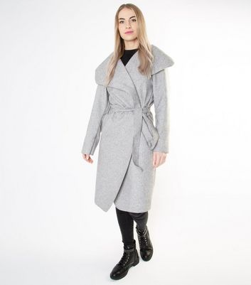 light grey waterfall coat