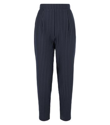 pinstripe tapered trousers women's