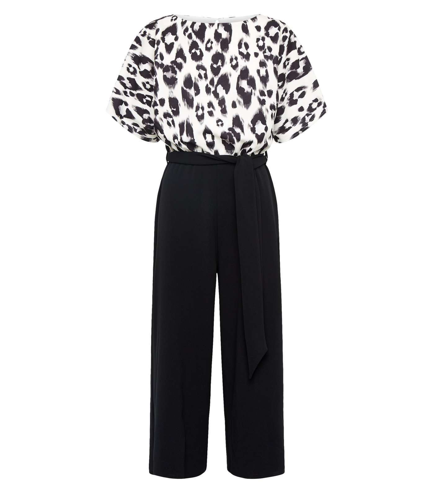 Off White Leopard 2 in 1 Batwing Jumpsuit 