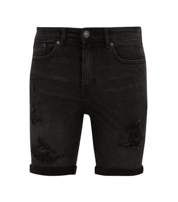 mens frayed denim shorts