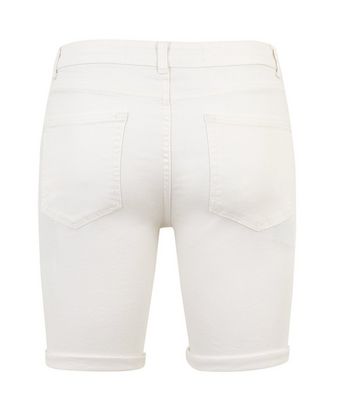 Image of White Denim Shorts New Look