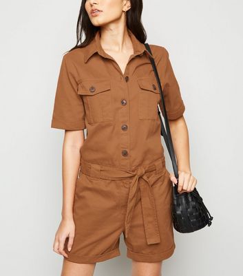 tan playsuit