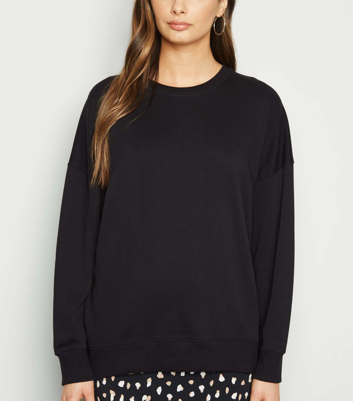 Tall Black Long Sweatshirt