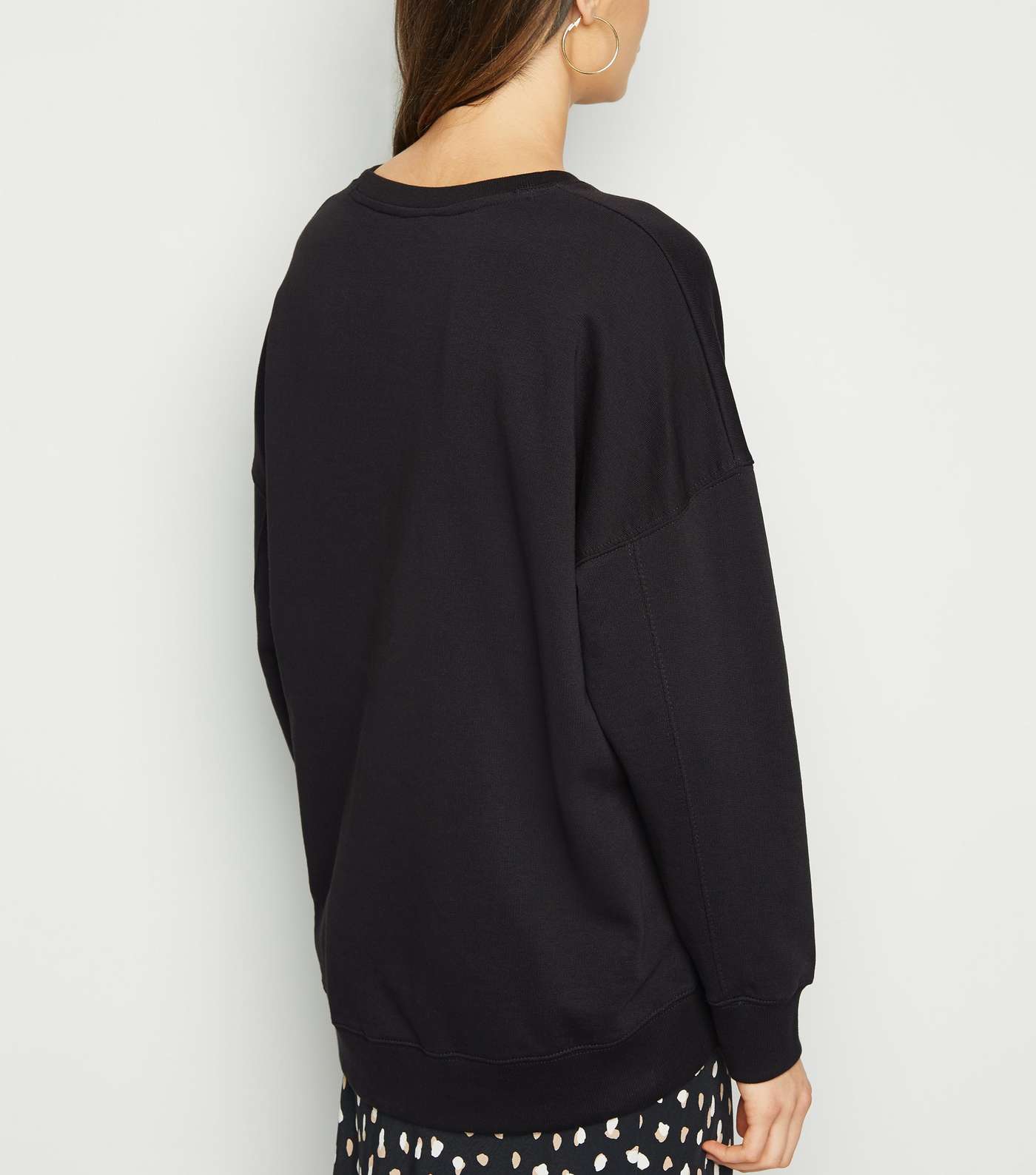 Tall Black Long Sweatshirt Image 3